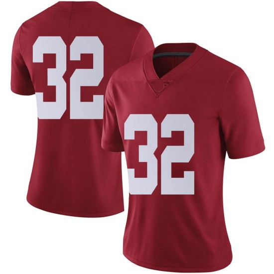 Alabama Crimson Tide Women's Deontae Lawson #32 No Name Crimson NCAA Nike Authentic Stitched College Football Jersey YD16K63PV